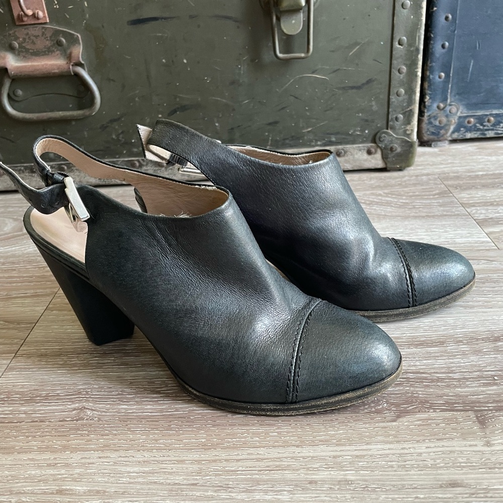 Marc by Marc Jacobs Black Leather Mules